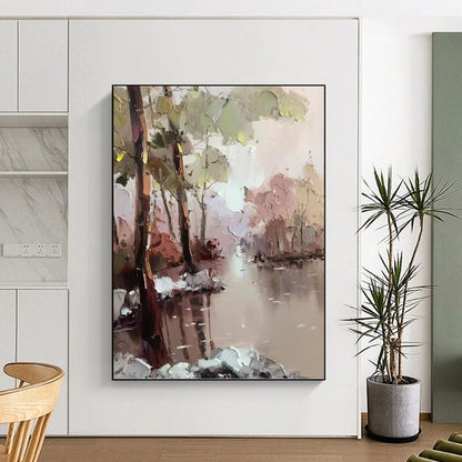 Alluring Hand - Painted Textured Abstract Canvas for Bedroom & Entryway DKH1296