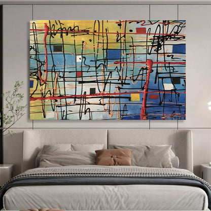 Inspiring Original Giant Textured Hand - Crafted Abstract Painting for Transformed Environments DKH842