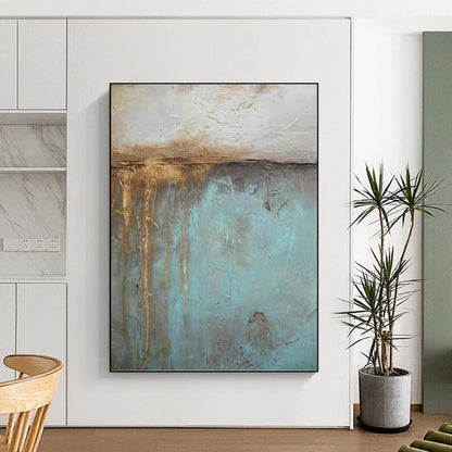 Immense Hand - Painted Textured Abstract Canvas for Office & Entryway DKH1191
