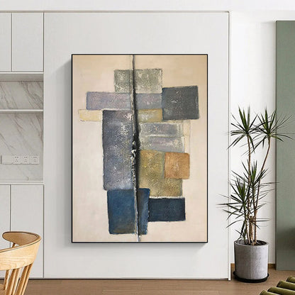 Gigantic Custom - Crafted Textured Canvas Abstract for Bar & Entryway DKH1051