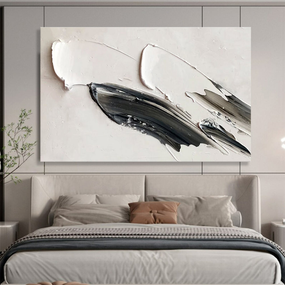 Modern Large Abstract Mural with Sleek Textured Layers for Office & Hallway DKH908