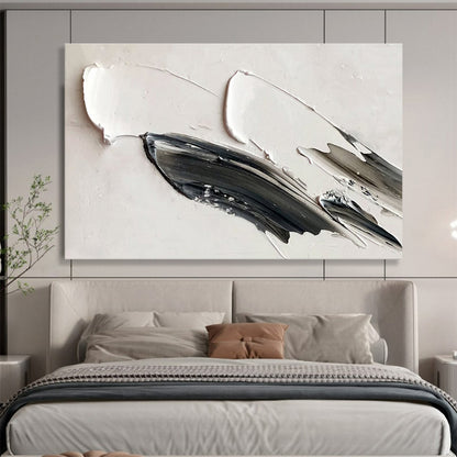 Modern Large Abstract Mural with Sleek Textured Layers for Office & Hallway DKH908