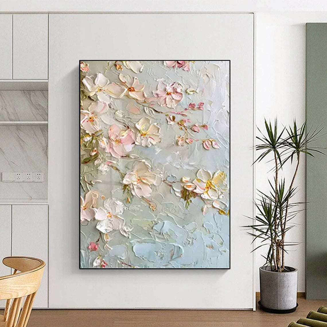 Warm - Hearted Hand - Painted Textured Abstract on Canvas for Dining Room & Living Room DKH1392