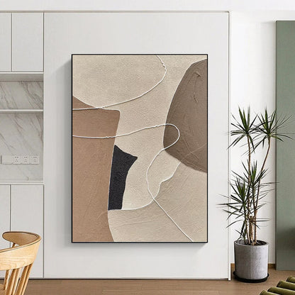 Polished Hand - Painted Textured Abstract Canvas for Hallway & Living Room DKH1313