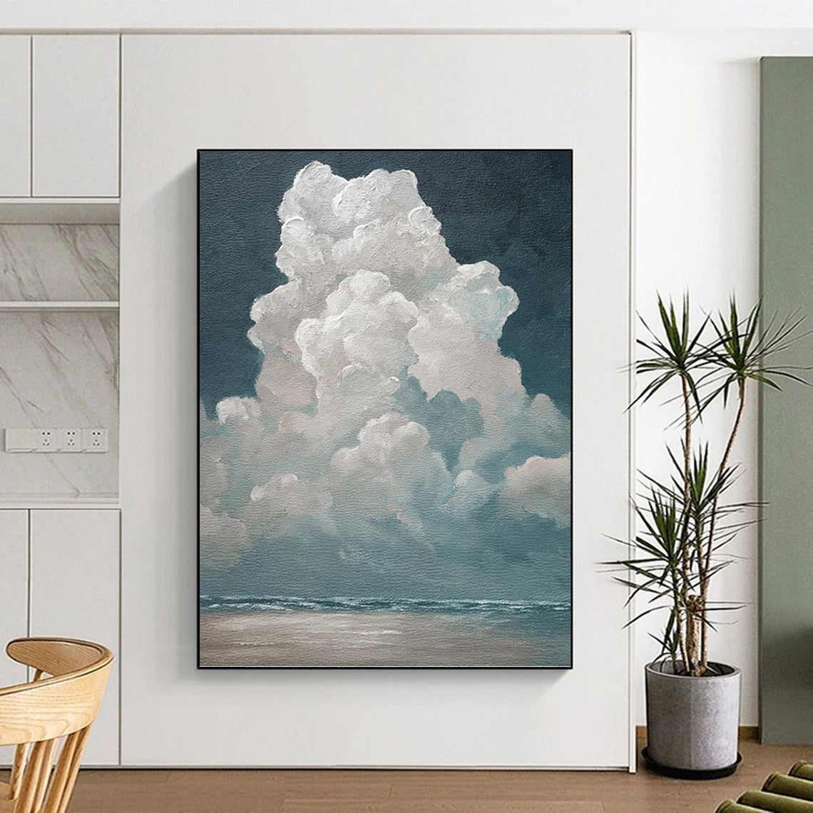 Large - Sized Hand - Painted Textured Custom Abstract Work, for Dining Room and Hallway DKH1459