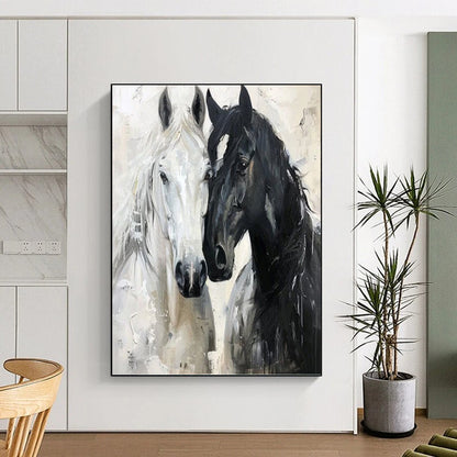 Stylish Hand - Painted Textured Abstract Art on Canvas for Bar & Hotel DKH1401