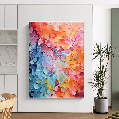 Vertical Hand - Painted Custom Abstract Art for Living Room and Bar DKH1655