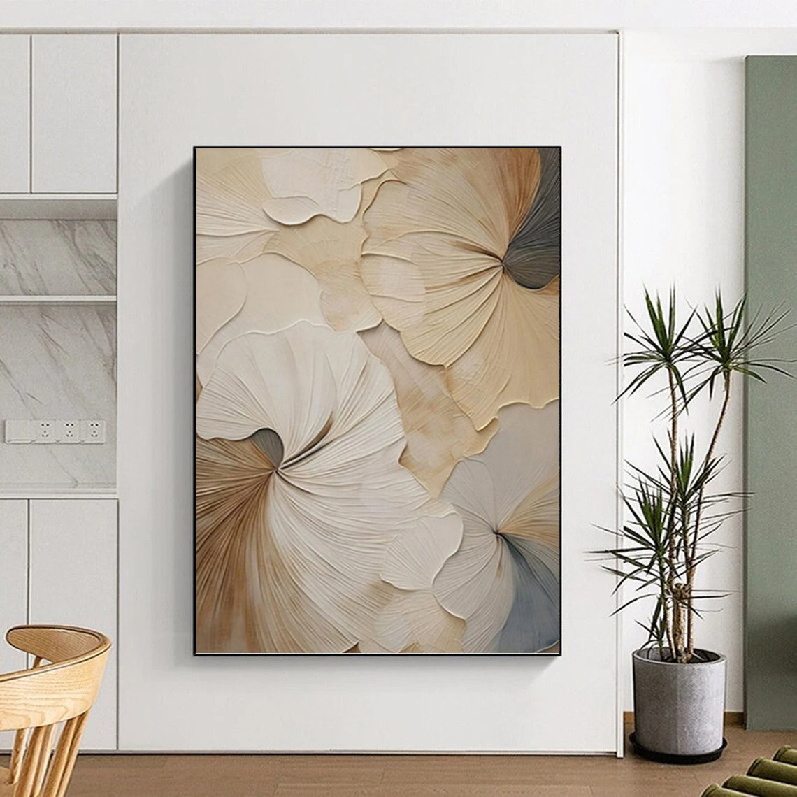 Enchanting Hand - Painted Textured Abstract on Canvas for Dining Room & Hallway DKH1383