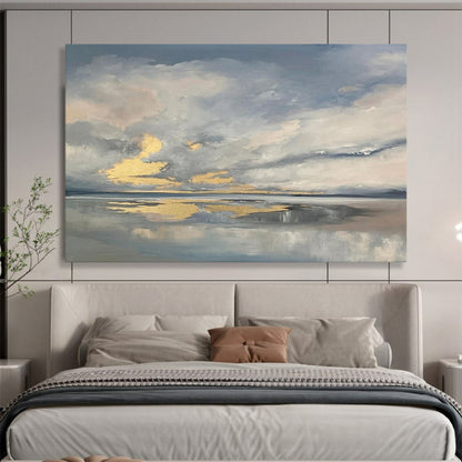 Cloudy Sky & Calm Sea - Tranquil Living Room or Bedroom Art DLZ253