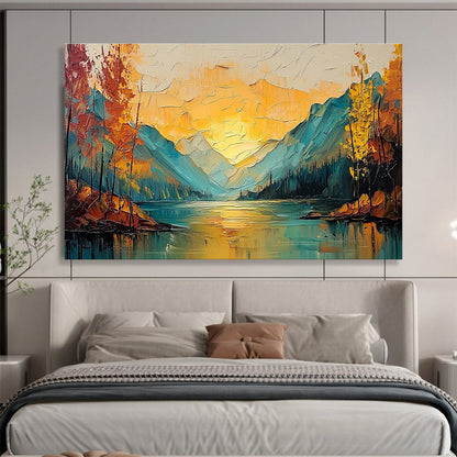 Charming Large Abstract Wall Art with Cozy Textured Patterns for Dining Room & Hotel Suite DKH907