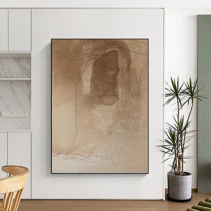 Vertical Hand - Painted Large Custom Abstract Creation for Bedroom and Living Room DKH1659