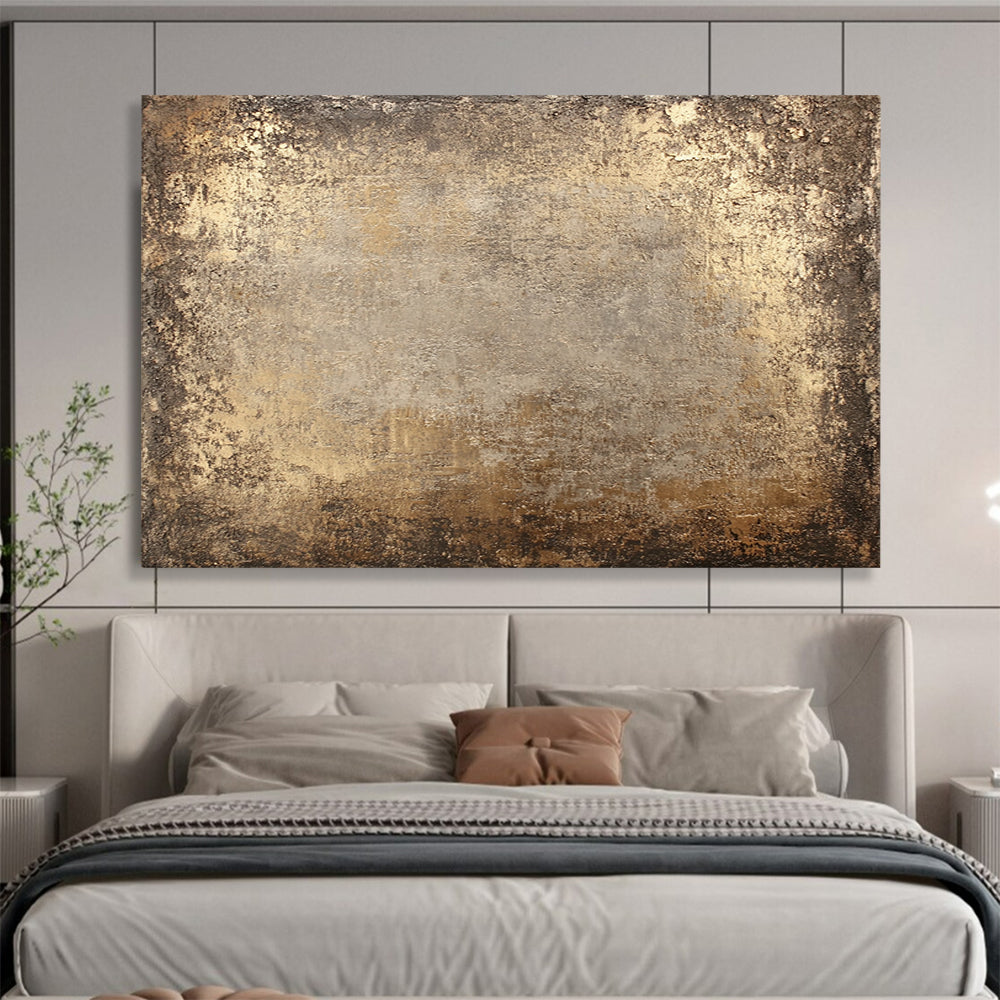 “Earthy Textured Background” - Brown, Gray, Textural Abstract Painting On Canvas HB0694