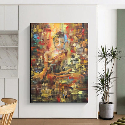 Large Vertical Custom Abstract Hand - Painted Artwork for Living Room and Bar DKH1627