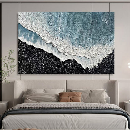 Textured Ocean Wave - Coastal Bathroom or Living Room Art DLZ207