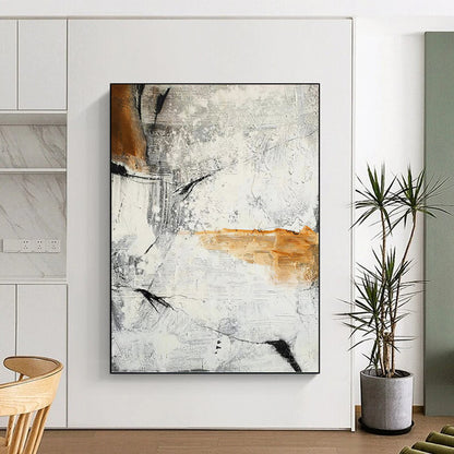 Extra - Large Hand - Painted Textured Custom Abstract Canvas, for Decorating Bar and Entryway DKH1457