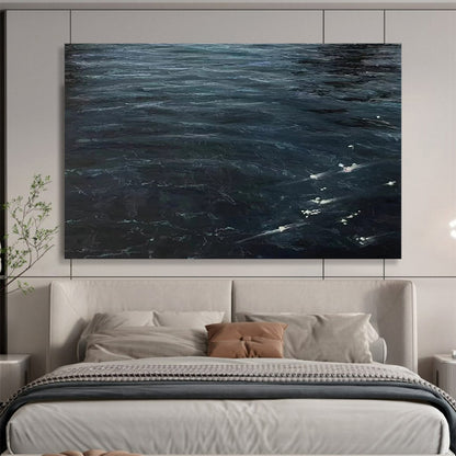Dark Ocean Waves - Dramatic Coastal Living Room Art DLZ263