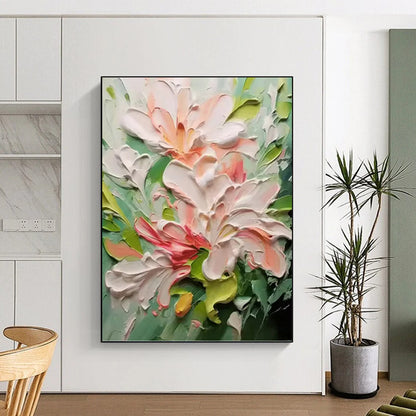 Cheerful Hand - Painted Textured Abstract on Canvas for Bedroom & Bar DKH1396