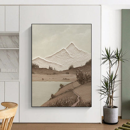 Large-Scale Custom Abstract Paintings: Handmade Textures for Dining Room & Entryway DTP268