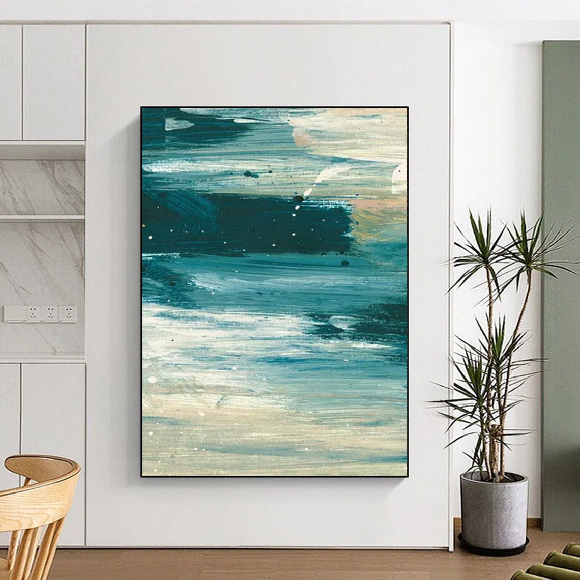Custom Abstract Paintings: Large Dimensions, Hand-Painted Textures DTP177