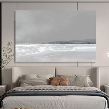Pale Horizon Abstraction - Large Minimalist Bedroom Art DLZ137