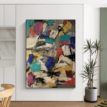 Vast Hand - Painted Custom Textured Canvas Abstract for Bar & Hotel Lobby DKH1039