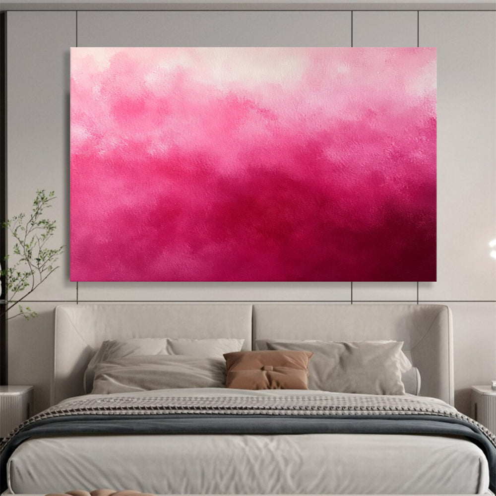 “Pink Gradient Dream” - Pink, White - Soft Gradient Texture - Acrylic Painting HB1296