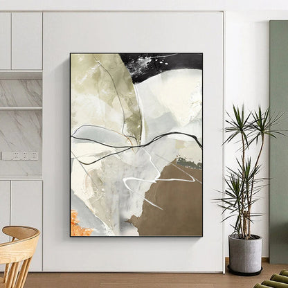 Stunningly Vast Hand - Painted Textured Abstract Canvas for Hallway & Entryway DKH1237