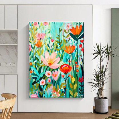 Titanic - Scale Vertical Hand - Painted Custom Abstract Saga (with Frost Textures) for Bedroom and Living Room DKH1595