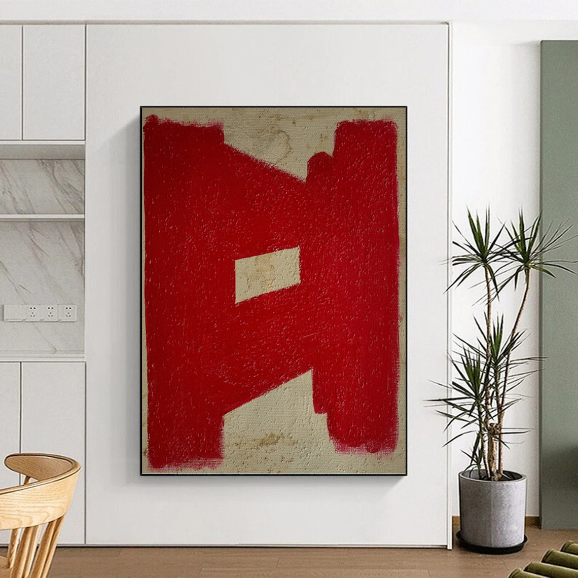 Striking Custom - Crafted Textured Canvas Abstract for Living Room & Office DKH1076