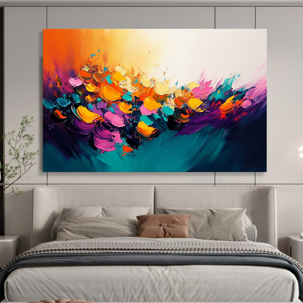 “Explosive Color Blooms” - Multicolor, Explosive Blooms, Abstract Expressionist HB1143