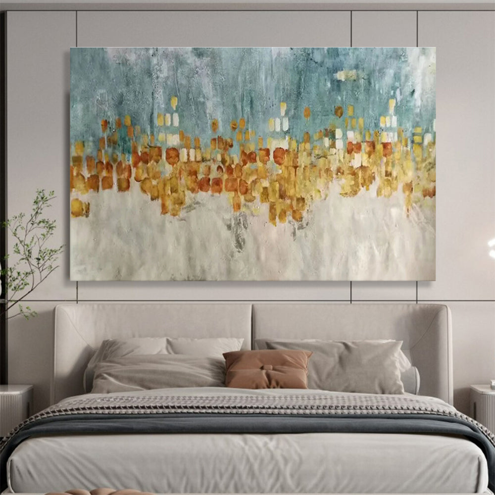 Alluring Original Immense Textured Hand - Applied Abstract Wall Mural for Captivating Focal Points DKH841