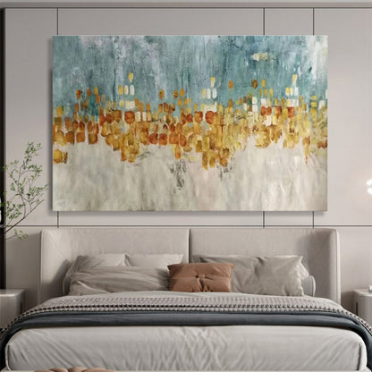 Alluring Original Immense Textured Hand - Applied Abstract Wall Mural for Captivating Focal Points DKH841