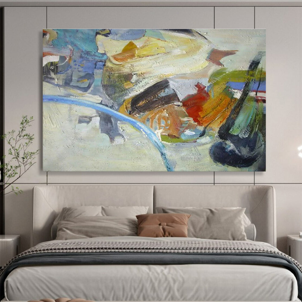 Dynamic Original Monumental Textured Abstract Canvas for Trendsetting Interiors DKH845