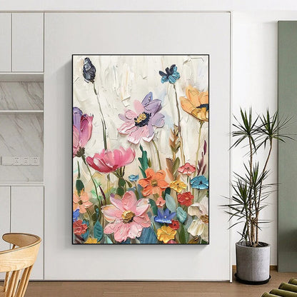 Colossal - Format Hand - Painted Textured Custom Abstract Canvas for Bedroom and Hallway DTP081