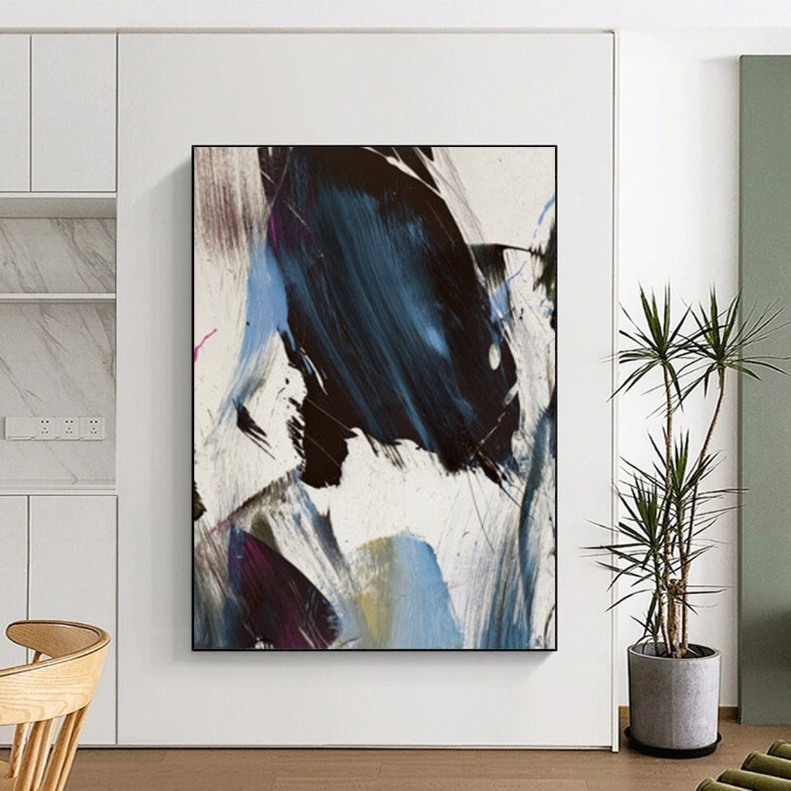 Big-Size Custom Hand-Painted Abstract Art: Textures for Every Room DTP186