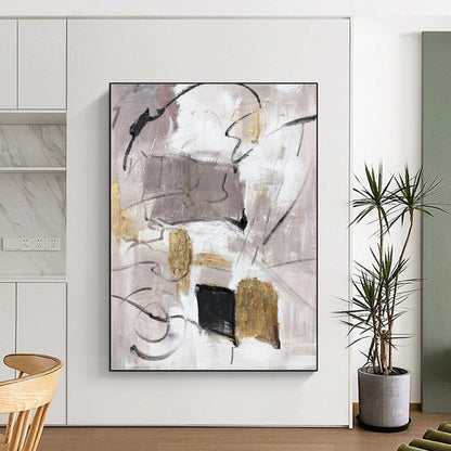 Enchanting Hand - Painted Textured Abstract for Dining Room & Hotel DKH1285