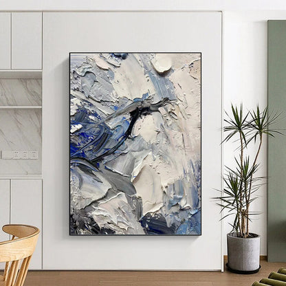 Enchantingly Vast Hand - Painted Textured Abstract Artwork for Aquarium & Marine Exhibit DKH1257
