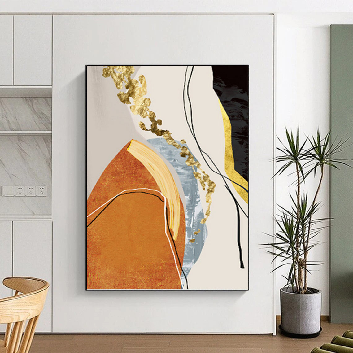 Colossal - Sized Hand - Painted Custom Abstract Dithyramb (with Expressive Textures), for Living Room and Bar DKH1515