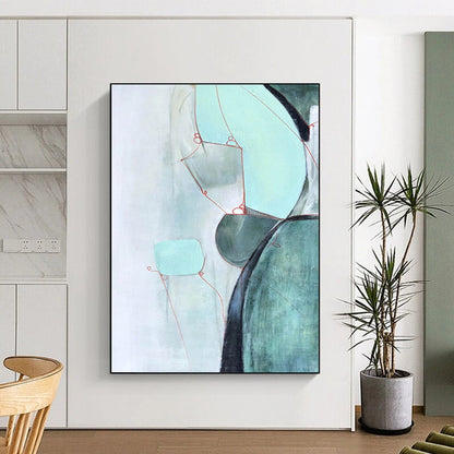 Large-Scale Custom Abstract Paintings: Handmade Textures for Bedroom & Living Room DTP250