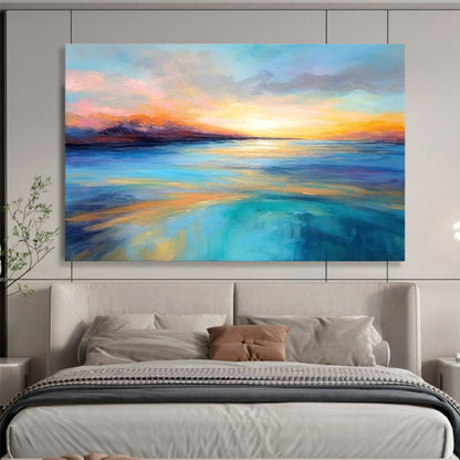 Pastel Sunset Seascape - Dreamy Bedroom Whimsy DLZ069