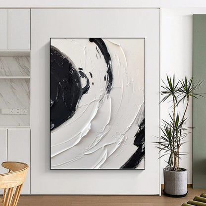 Vertical Hand - Painted Custom Abstract Artwork for Living Room and Hotel DKH1677