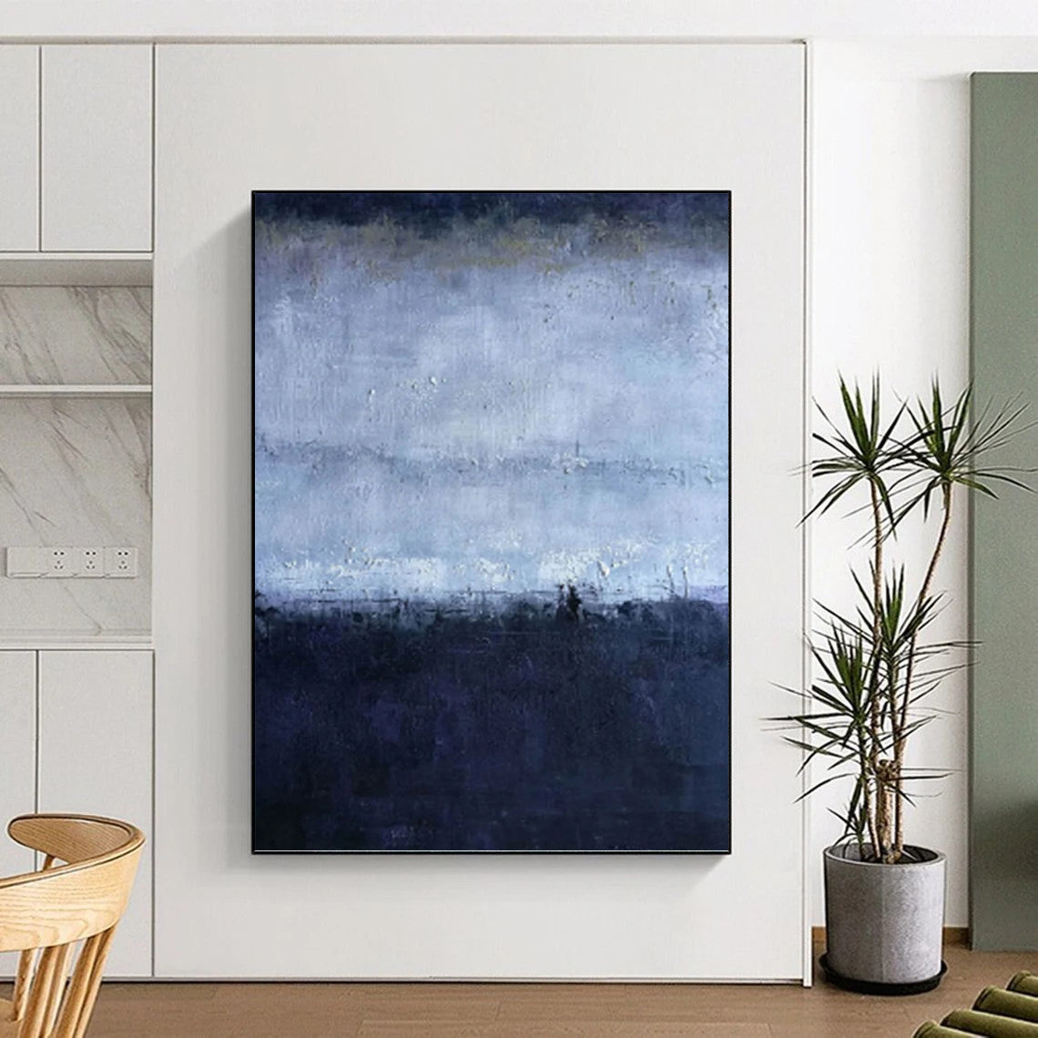 Imperial Vertical Hand - Painted Custom Abstract Narrative (with Exquisite Textures) for Bedroom and Living Room DKH1563