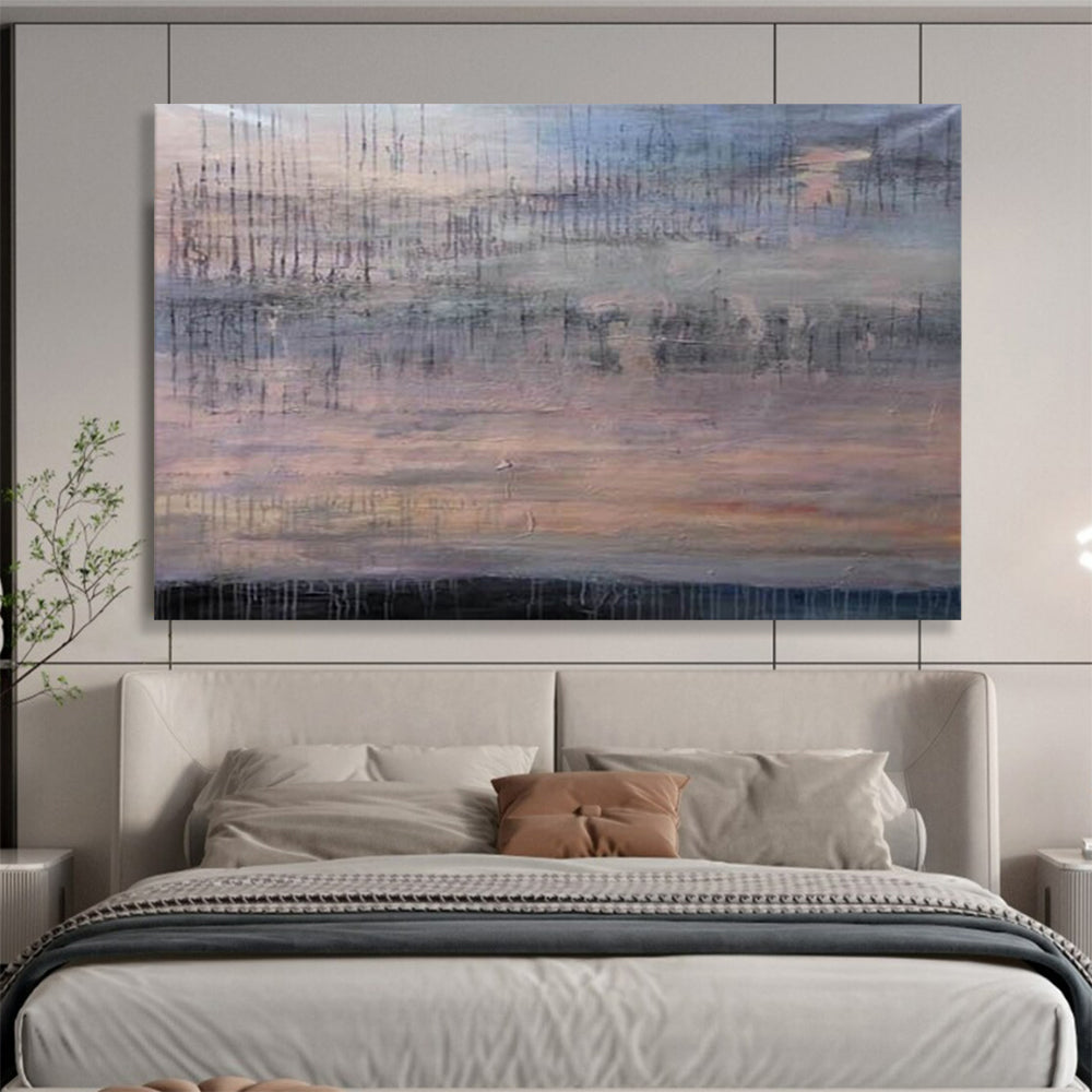 Grey - Purple Gradient Abstract: Interpreting the Artistic Depth of the Space DLZ150