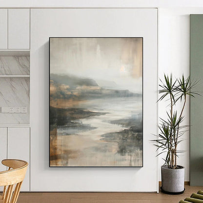 Hand - Painted Custom Textured Abstract Painting for Living Room & Dining Room DKH1001