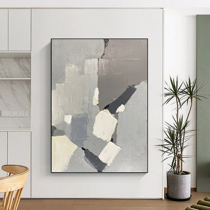 Majestic Vertical Hand - Painted Textured Custom Abstract Epoch for Living Room and Hotel DKH1586