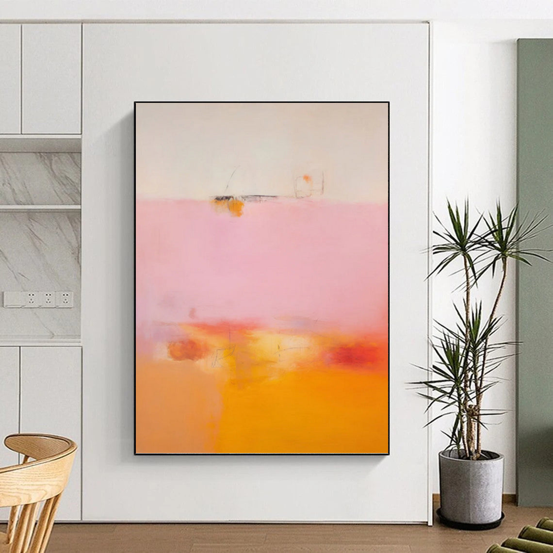 Custom - Tailored Hand - Painted Textured Abstract Canvas for Bedroom & Office DKH0992