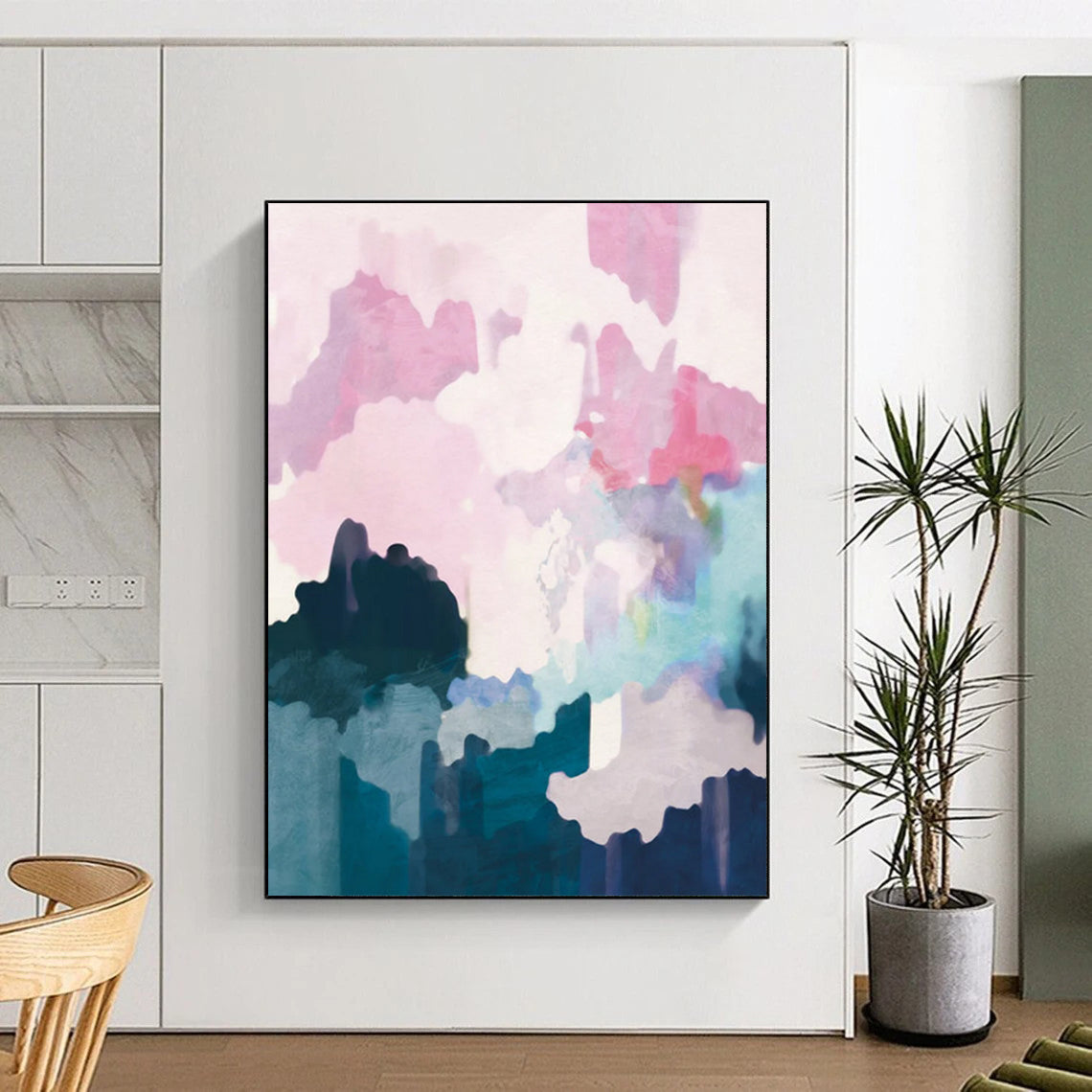 Handmade Large-Scale Abstract Art: Textures for Dining Room & Entryway DTP235