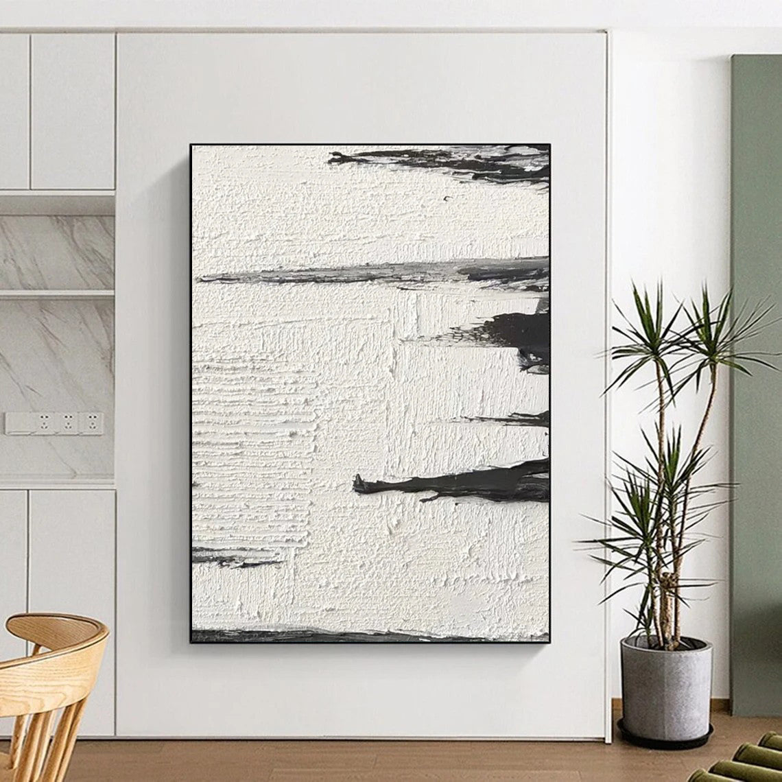 Hand-Painted Large Custom Abstract Art for Living Room & Hallway DTP384