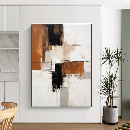 Rainbow Mist: Super - Sized Hand - Painted Custom Abstract Canvas for Dining Room and Entryway DTP129