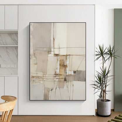 Enigmatic Hand - Painted Textured Abstract for Bedroom & Hallway DKH1309